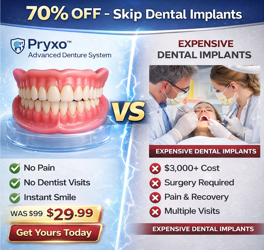70% off! ⏰Pryxo™ Complete Dentures -- Free shipping